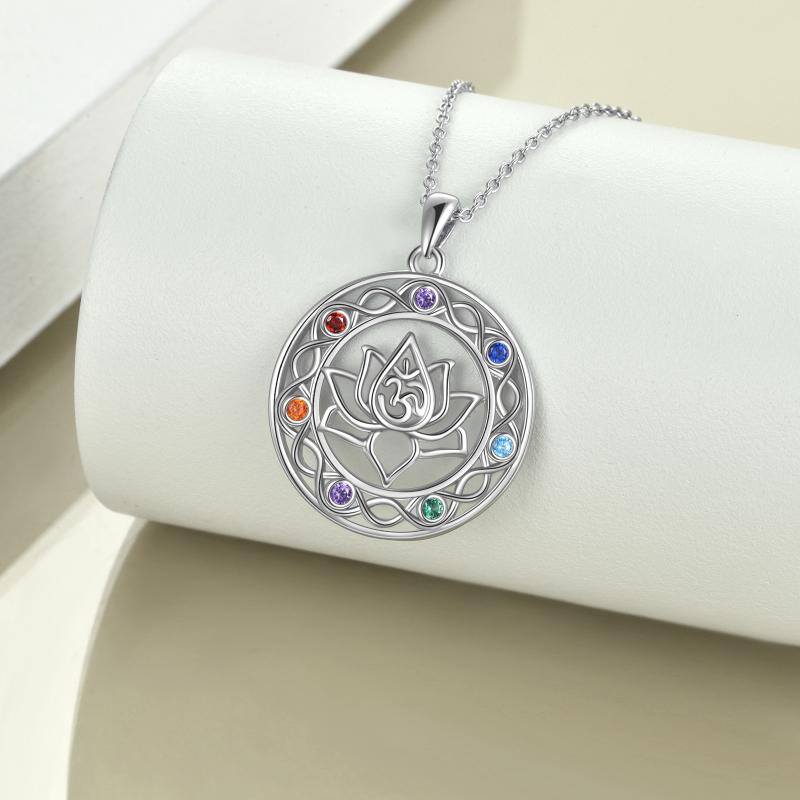 7 Chakras Necklace Sterling Silver