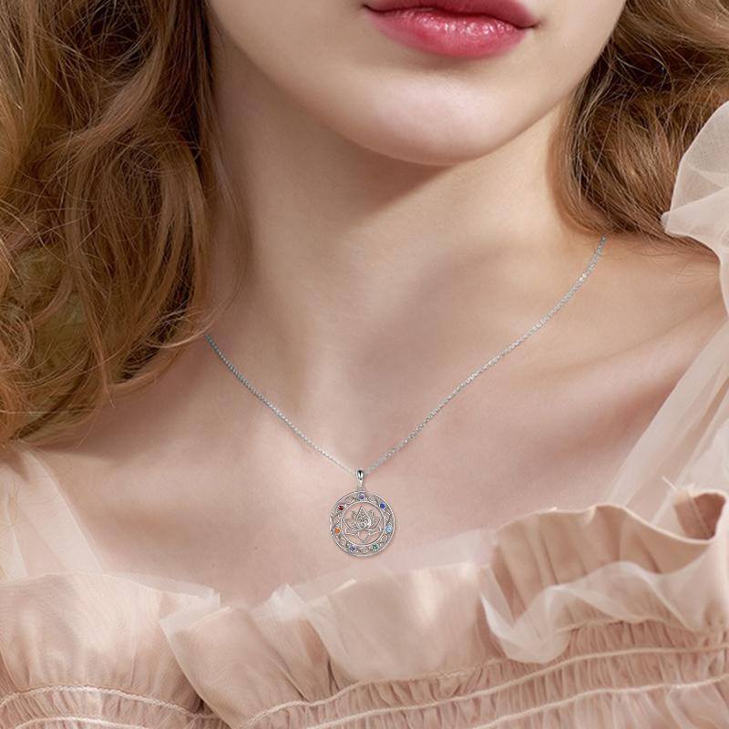 Chakra Necklace - Sterling Silver - Chakra Jewelry - Celtic Knot Necklace - Celtic Jewelry - Seven Chakra Necklace