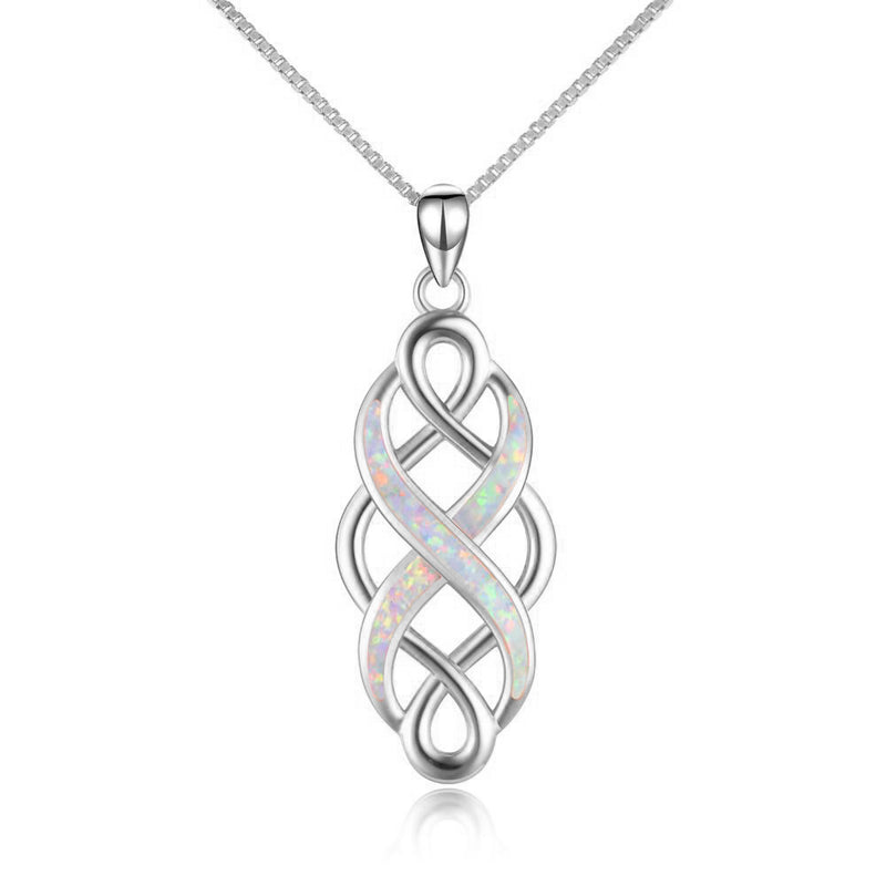 sterling silver-necklace-opal-celtic jewelry-celtic knot-celtic-irish jewelry-celtic jewelry-celtic knot ring-celtic ring-clover jewelry-irish hat