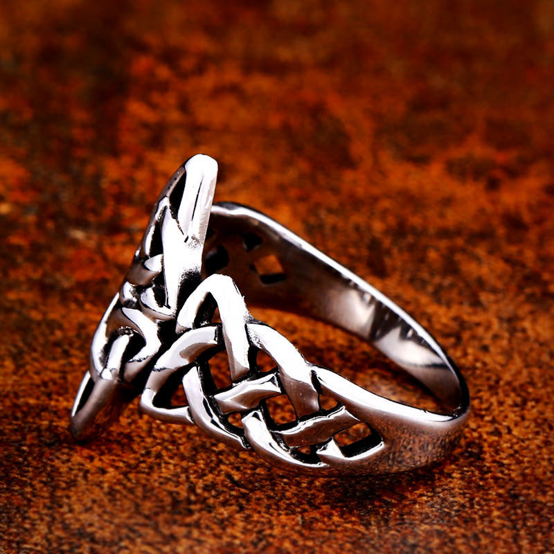 Mens Celtic Knot Ring - Celtic Ring - Titanium Steel Celtic Ring - Celtic Jewelry - Mens Claddagh Ring - Clover Jewelry - Irish Hat - Tree of Life Necklace