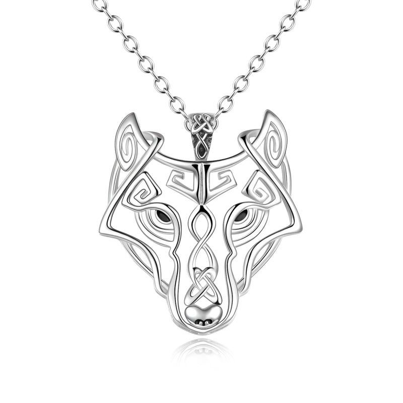 Sterling Silver Womens Celtic Knot Wolf Necklace - Celtic Jewelry - Celtic Knot Necklace - Celtic Necklace - Chakra Necklace - Clover Jewelry - Celtic Knot Ring - Celtic Ring - Irish Kilt