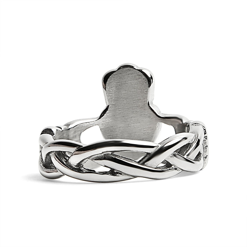 Mens Claddagh Ring-Celtic Ring-Stainless Steel Mens Claddagh Ring-Celtic Jewelry-Celtic Knot Ring-Chakra Jewelry-Irish Hat-Tree of Life Necklace