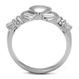 Stainless Steel - Mens Claddagh Ring - Celtic Ring - Celtic Jewelry