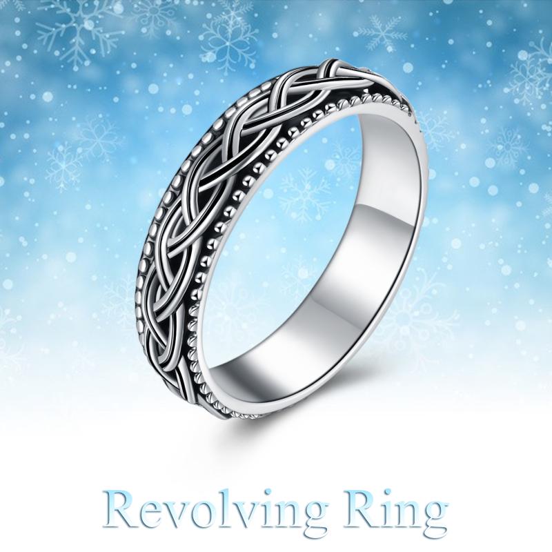 .925 Sterling Silver Fidget Ring - Celtic Knot Ring - Celtic Jewelry - Irish Gifts - Stress Relieving Celtic Ring