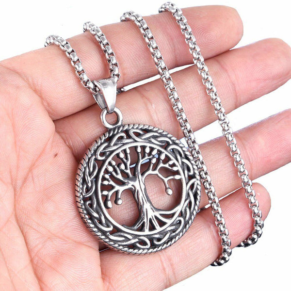 Tree of Life Necklace - Celtic Tree of Life Jewelry - Celtic Knot Necklace - Stainless Steel -Celtic Irish Tree of Life Necklace
