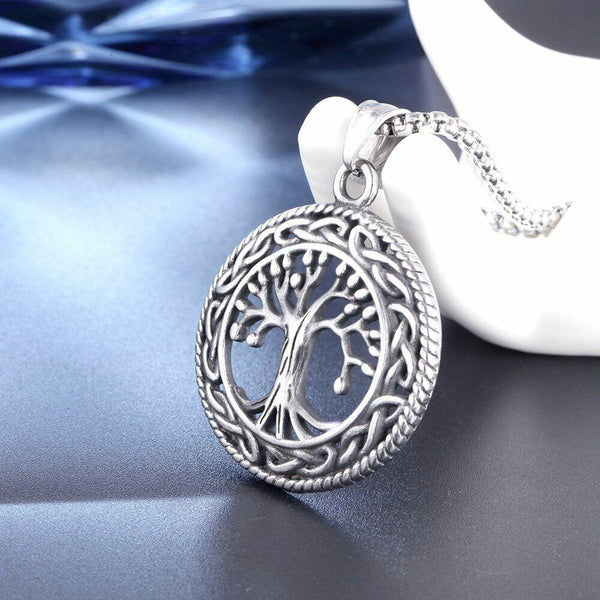 Tree of Life Necklace - Celtic Tree of Life Jewelry -  Celtic Knot Necklace - Stainless Steel -Celtic Irish Tree of Life Necklace