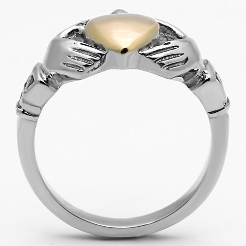 Mens Claddagh Ring - Two-Tone Rose Gold Stainless Steel Claddagh Ring - Womens Claddagh Ring - Celtic Jewelry - celtic ring -celtic knot ring - irish kilt